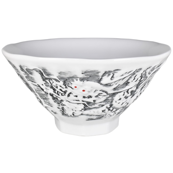 02670495 ｵﾘｼﾞﾅﾙ八角6.3丼・龍神丼 黒イングレーズ 龍神丼 19×9.7㎝ 1160㏄ P.49 ￥5000（税抜）