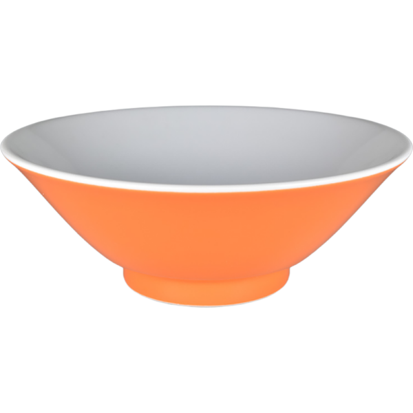 02690066 特選麺の器 1 オレンジ（中白） 切立6.8丼（RF） 20.1×7.5㎝ 830㏄ P.154 ￥2300（税抜）