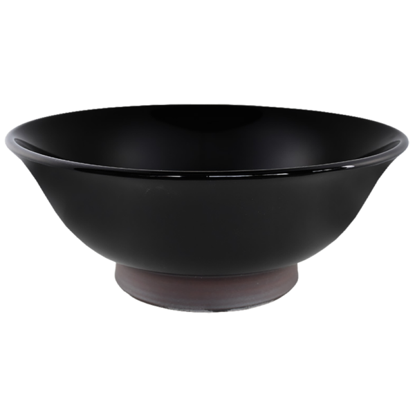 02760713 サビ巻（色釉） サビブラック 6.5反高台丼 20.2×8.2㎝ 1080㏄ P.58 ￥2600（税抜）