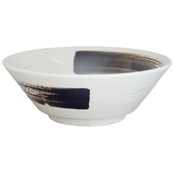 02820730 黒刷毛 黒刷毛グレー 切立6.3丼 19.6×7㎝ 900㏄ P.56 ￥2450（税抜）