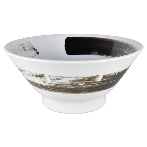 02830073 黒刷毛 黒刷毛ホワイト 切立高台6.5丼 20×9㎝ 1050㏄ P.56 ￥2700（税抜）