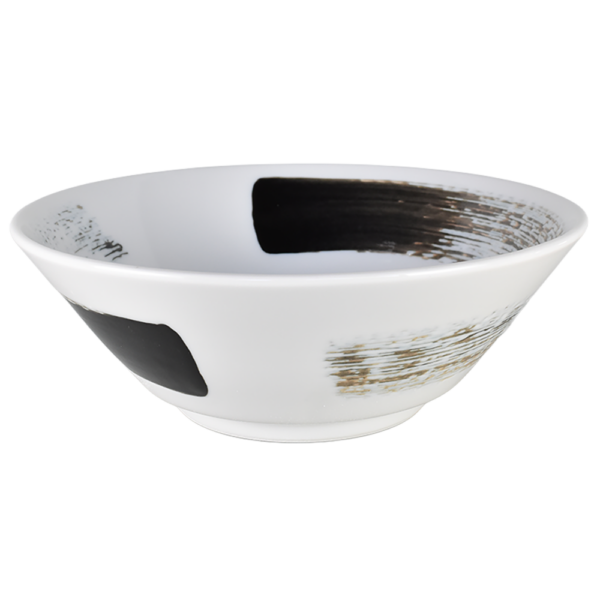 02830731 黒刷毛 黒刷毛ホワイト 切立6.8丼 20.1×7.7㎝ 1000㏄ P.56 ￥2500（税抜）