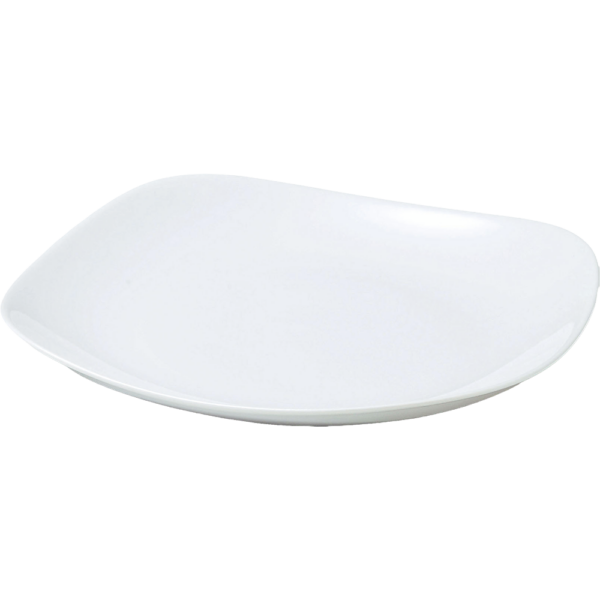 02850898 スクエアホワイト 25㎝深皿 25×4㎝ P.85 ￥2000（税抜）