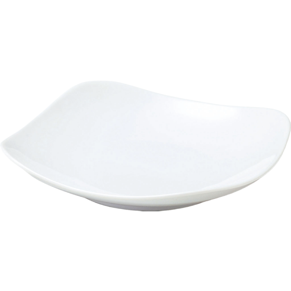 02850900 スクエアホワイト 13㎝深皿 12.9×3.5㎝ P.85 ￥600（税抜）