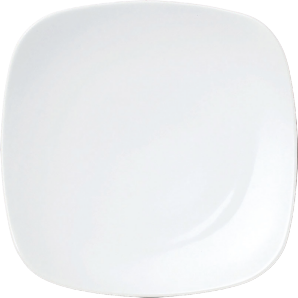 02851208 スクエアホワイト 22㎝皿 22×2.9㎝ P.85 ￥1300（税抜）