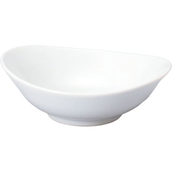 02860880 オーバルホワイト 21㎝ボール 20.6×17.3×6.3㎝ P.86 ￥1600（税抜）