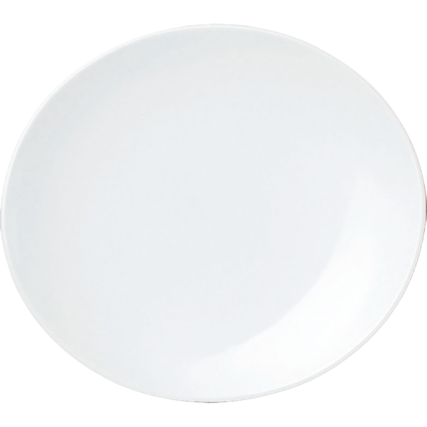 02861030 オーバルホワイト 25㎝皿 24.7×21.8×3.1㎝ P.86 ￥1300（税抜）