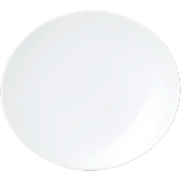 02861032 オーバルホワイト 17㎝皿 17.1×15.4×2.2㎝ P.86 ￥700（税抜）