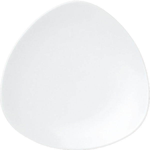 02871041 トライアングルホワイト 20㎝皿 20×2.5㎝ P.87 ￥900（税抜）