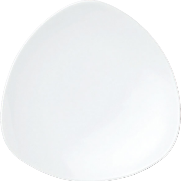 02871043 トライアングルホワイト 12㎝皿 12.2×2.4㎝ P.87 ￥600（税抜）