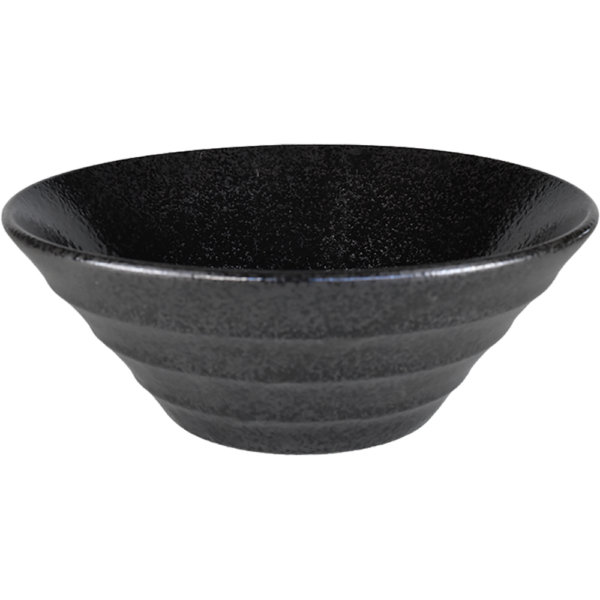 02910997 スタンダード丼 2 リネア黒耀 19㎝ボール 18.8×7.3㎝ 920㏄ P.81 ￥1200（税抜）