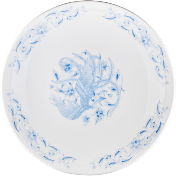 02950014 花唐草鳳凰（イングレーズ） 2 リム8寸皿  24.7×3.5㎝ P.127 ￥5200（税抜）