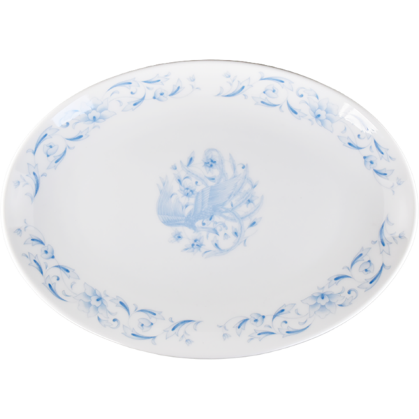 02950085 花唐草鳳凰（イングレーズ） 2 Ｃ型8吋プラター  21.5×15×2.4㎝ P.127 ￥3100（税抜）