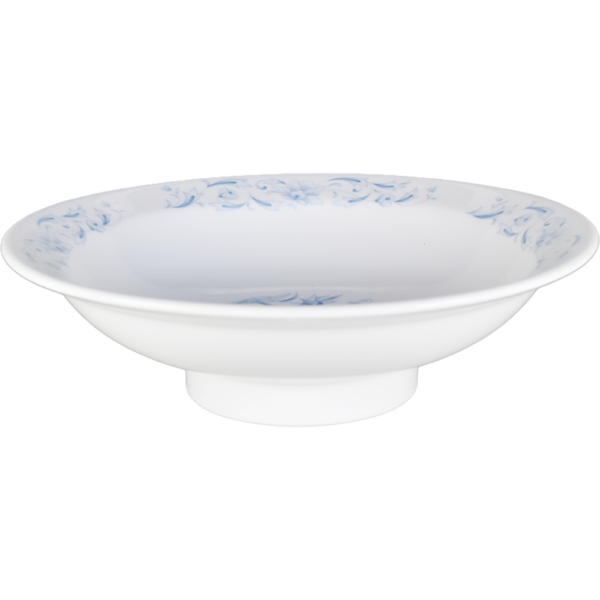 02950967 花唐草鳳凰（イングレーズ） 1 丸8寸高台皿（光洋）  24.8×6.8㎝ P.126 ￥7200（税抜）