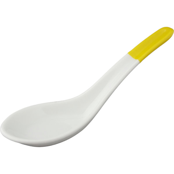 03150205 レンゲ 3 ウルトライエロー（カラー） 6寸レンゲ  17.8×5.5㎝ P.186 ￥1200（税抜）