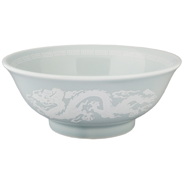03190961 しお 竜華（白）青磁丸反7寸丼 20.8×8.3㎝ P.19 ￥4000（税抜）