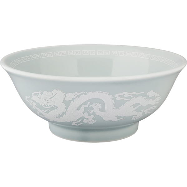 03191276 特選麺の器 2 竜華（白） 青磁丸反7寸丼 20.8×8.3㎝ 1310㏄ P.155 ￥4000（税抜）