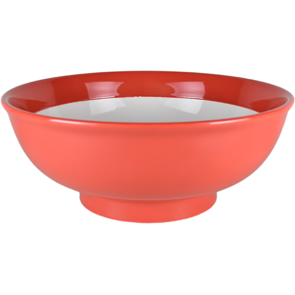 03360048 特選麺の器 23 ウルトラレッド（ヌリ分） 7寸玉丼 22.3×9㎝ 1600㏄ P.176 ￥5800（税抜）