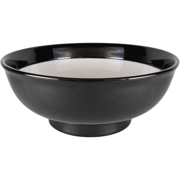 03370048 特選麺の器 23 黒釉（ヌリ分） 7寸玉丼 22.3×9㎝ 1600㏄ P.176 ￥5300（税抜）