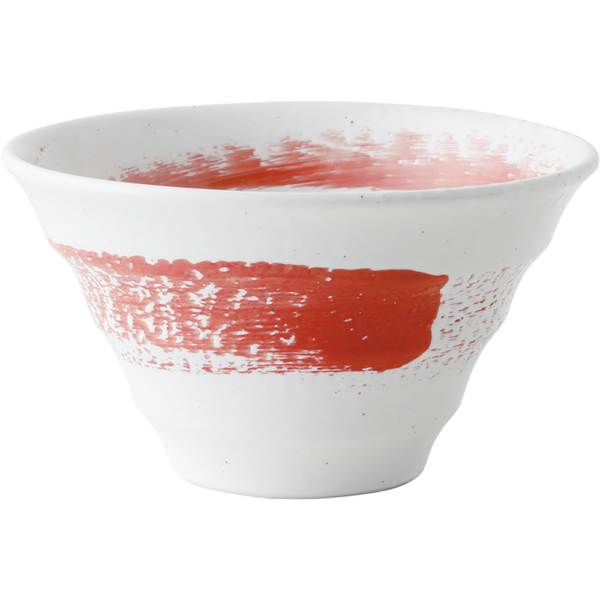 03411101 特選麺の器 17 粉引赤渦 渦5寸丼 16.5×9.5㎝ 850㏄ P.170 ￥2000（税抜）