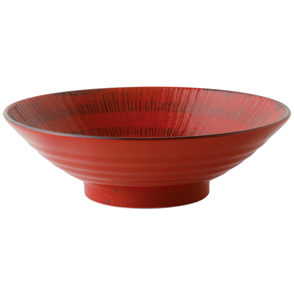 03431327 めん皿・めん鉢 2 根来 千段8寸麺鉢 24.5×7.5㎝ P.35 ￥2800（税抜）