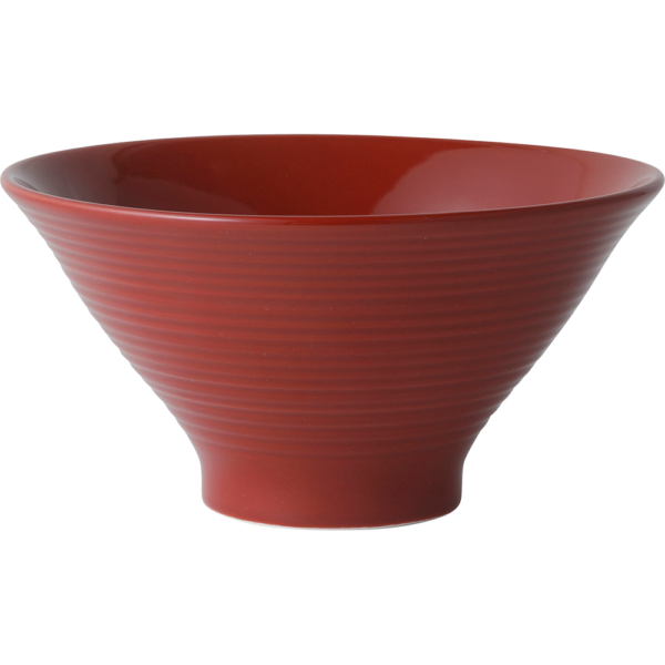 03461098 特選麺の器 18 千段朱 6.5千段高ハマ丼 20×10㎝ 1100㏄ P.171 ￥2600（税抜）