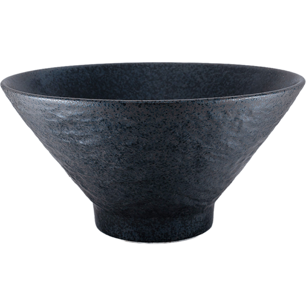 03481118 石目黒耀 1 18㎝高台深口丼 18×9.6㎝ 950㏄ P.76 ￥1500（税抜）
