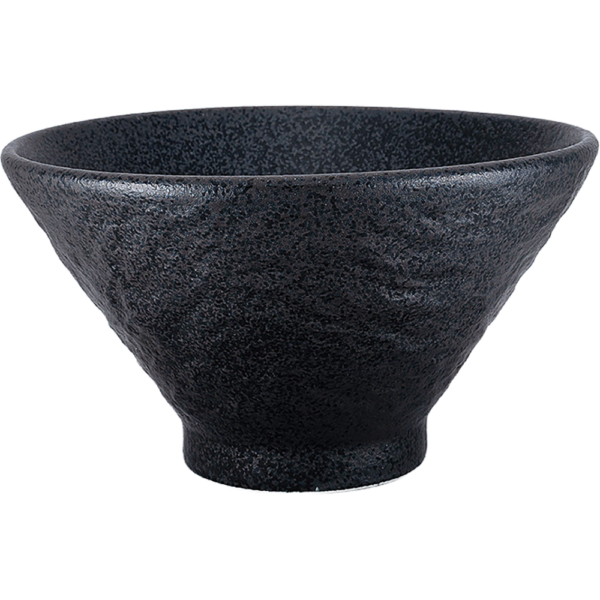 03481121 石目黒耀 1 14㎝高台深口丼 13.6×7.5㎝ 515㏄ P.76 ￥900（税抜）