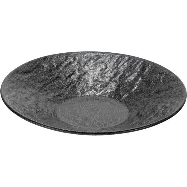 03481175 石目黒耀 2 SX-F25㎝深皿 24.8×4.5㎝ P.77 ￥1300（税抜）