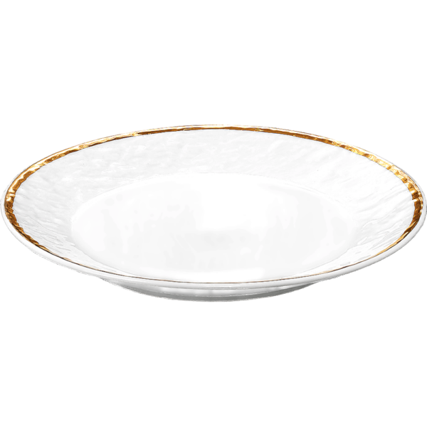 03531109 一品皿 1（ゴールドボーダー）SX20㎝皿 20.2×2.4㎝ P.30