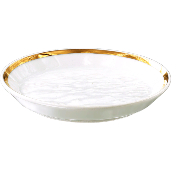 03531172 一品皿 1（ゴールドボーダー）LX12㎝皿 12.8×2㎝ P.30