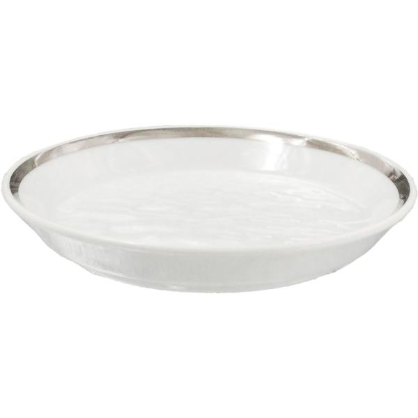 03541172 一品皿 2（プラチナボーダー）LX12㎝皿 12.8×2㎝ P.31
