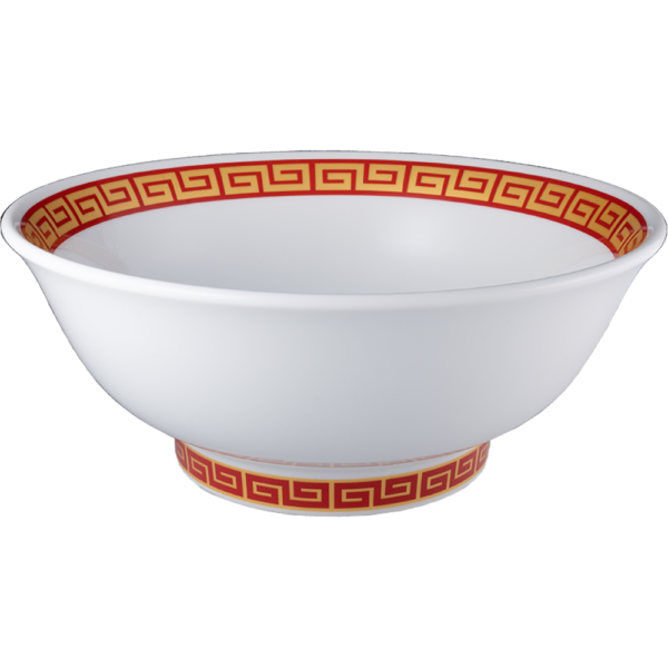 03590059 RAIMON 1 赤ボーダー（雲母金）丸反7寸丼 20.8×8.3㎝ 1310㏄ P.4 ￥3800（税抜）