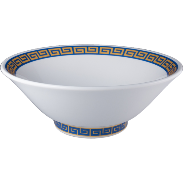 03600066 RAIMON 1 青ボーダー（雲母金）切立6.8丼 20.1×7.5㎝ 880㏄ P.4 ￥3200（税抜）