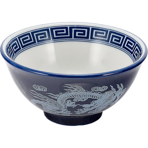 03640035 ルリ雷門白竜 3.8スープ碗 11.5×5.8㎝ 250㏄ P.125 ￥1750（税抜）