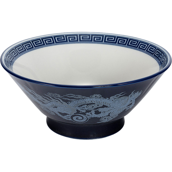 03640687 ルリ雷門白竜 切立高台7寸丼 21×9.2㎝ 1280㏄ P.125 ￥3400（税抜）