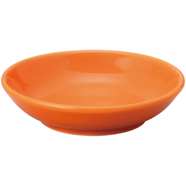 03670301 タレ皿・取皿 オレンジ 10㎝深皿 10×2.5㎝ P.25 ￥600（税抜）