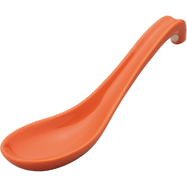 03670543 レンゲ 4 オレンジ ラーメンレンゲ 17.8×5.2㎝ P.187 ￥700（税抜）