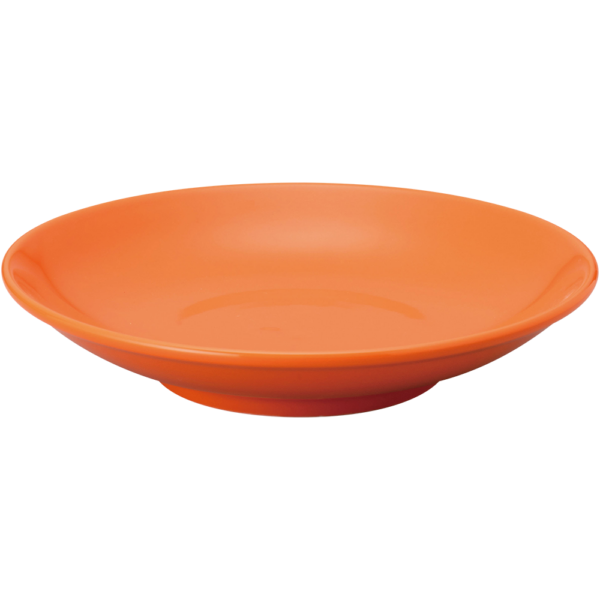 03671026 まぜそば オレンジ 25㎝麺皿  24.5×4.4㎝ P.11 ￥1400（税抜）