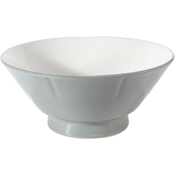 03690687 グレー（中白） 切立高台7寸丼  21×9.2㎝ 1280㏄ P.67 ￥2800（税抜）