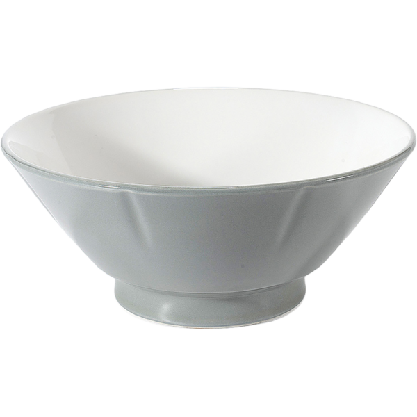 03690709 グレー（中白） 切立高台6.3丼  18.8×8㎝ 900㏄ P.67 ￥2300（税抜）