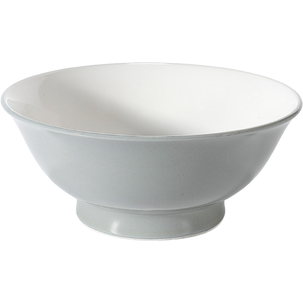 03690784 グレー（中白） 6.3反高台丼  18.5×8㎝ 850㏄ P.67 ￥2250（税抜）