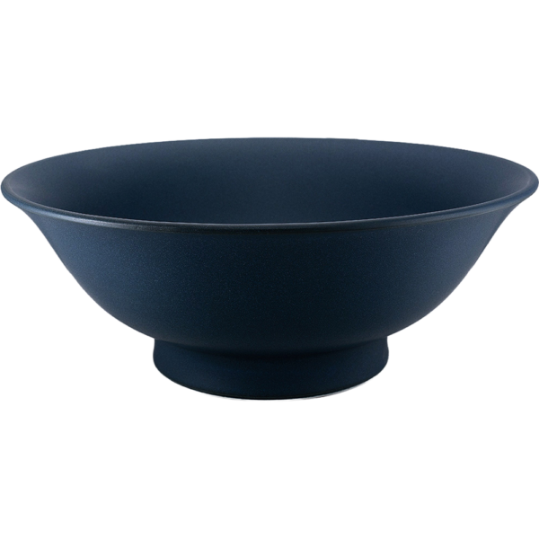 03700714 紺マット 7寸反高台丼 21.2×8.4㎝ 1200㏄ P.63 ￥2550（税抜）