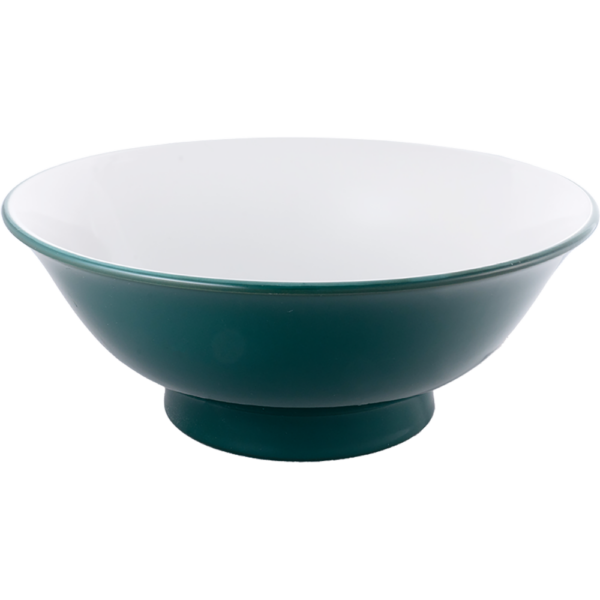 03710714 みそ モスグリーン（中白） 7寸反高台丼 21.2×8.4㎝ P.15 ￥2650（税抜）