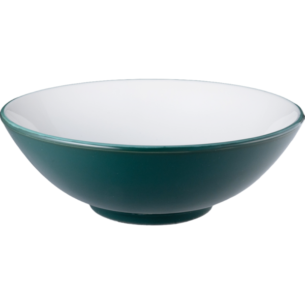 03710814 モスグリーン（中白） 丸6寸丼  18.2×6.4㎝ 700㏄ P.68 ￥1800（税抜）