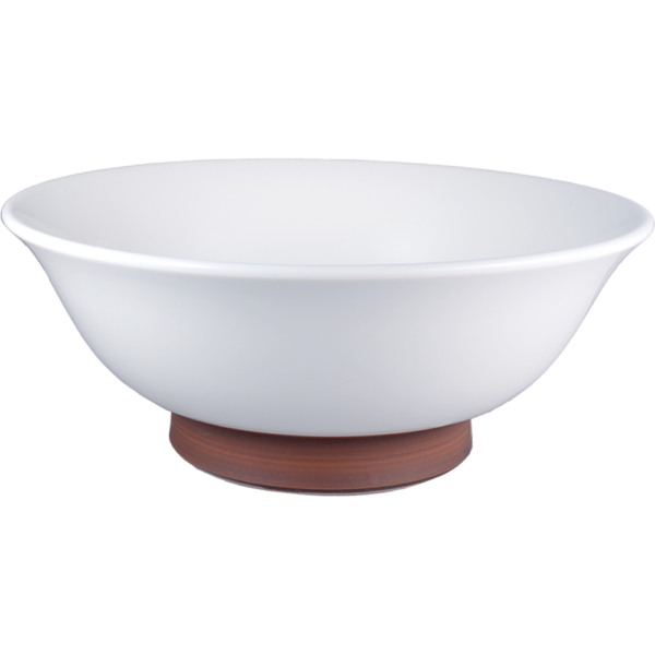 03720713 サビホワイト 6.5反高台丼 20.2×8.2㎝ 950㏄ P.124 ￥2400（税抜）