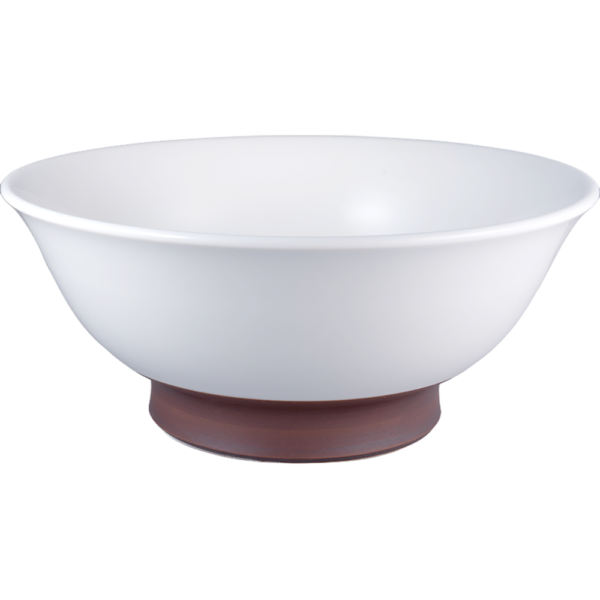 03720784 サビホワイト 6.3反高台丼 18.5×8㎝ 850㏄ P.124 ￥2250（税抜）