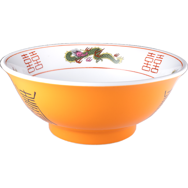 03780059 担々麺 オレンジ三ッ竜 丸反7寸丼 20.8×8.3㎝ P.21 ￥3800（税抜）