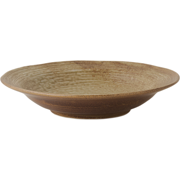 03870374 めん皿・めん鉢 3 わび朽葉 8寸麺皿 24.5×4.7㎝ P.36 ￥1800（税抜）