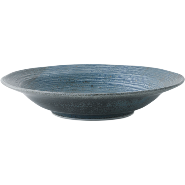 03880374 めん皿・めん鉢 3 わび紺ねず 8寸麺皿 24.5×4.7㎝ P.36 ￥1800（税抜）